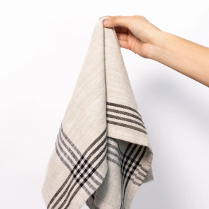 Grid Woven Dish Towel - Black